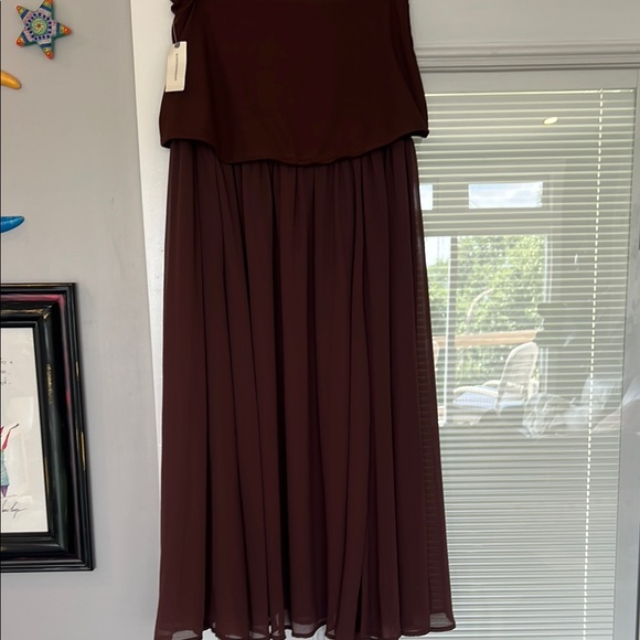 NWT Anthropologie Chocolate Brown skirt - Picture 1 of 6